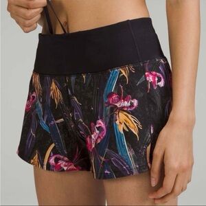 Lululemon Speed Up High-Rise Lined Short 4"Veiled Floral Black Mult Size 8